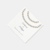 Elegante Pearl Ketting bruiloft Servet (Hoek)