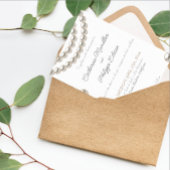 Elegante Pearl String bruiloft uitnodiging