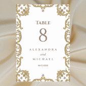 Elegante  Pearl Victoriaans Vintage bruiloft Kaart