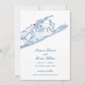 Elegante Peconic Bay Yacht Club Bruiloft Save The Date (Voorkant)