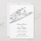 Elegante Peconic Bay Yacht Club Bruiloft Save The Date (Voorkant)