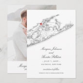 Elegante Peconic Bay Yacht Club Bruiloft Save The Date (Voorkant / Achterkant)
