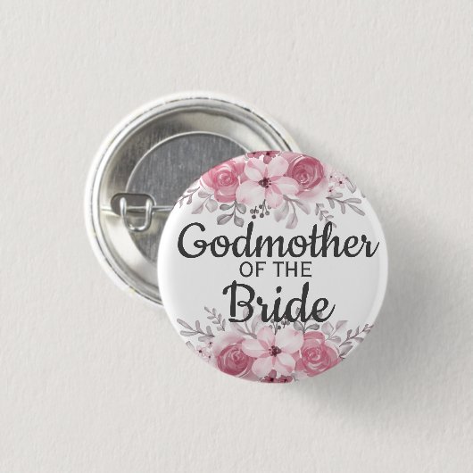 Elegante peetmoeder van de bruid ronde button 3,2 cm (Voorkant /achterkant)