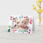 Elegante peetouders voorstel Floral 2 foto Kaart (Gele Bloem)