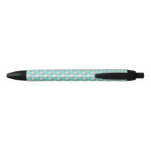 Elegante pen met teal parels en monogram (Achterkant)