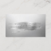 Elegante penseelstreek Lotus Grey naaimachine Visitekaartje (Achterkant)