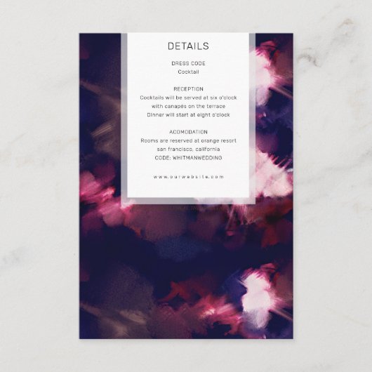 Elegante penseelstreekdetails behuizing Kaart (Voorkant)