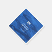 Elegante penseelstreken & Davidster Sticker Servet (Hoek)