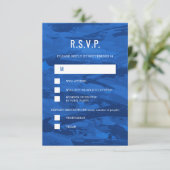 Elegante penseelstreken & ster van David Bar Mitsw RSVP Kaartje (Staand voorkant)