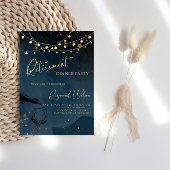 Elegante Pensioen Dinner Party Kaart