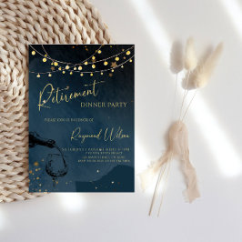 Elegante Pensioen Dinner Party Kaart