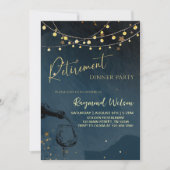 Elegante Pensioen Dinner Party Kaart (Voorkant)