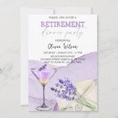 Elegante Pensioen Dinner Party Kaart (Voorkant)