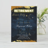 Elegante Pensioen Dinner Party Kaart (Staand voorkant)