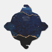 Elegante Pensioenpartij Navy Blue Gold Fortune Bedankdoosjes (Uitgevouwen)