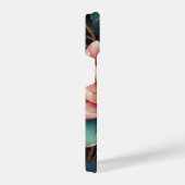 Elegante Peony Blossom Botanische Kunst iPhone Hoesje (Rechterkant)