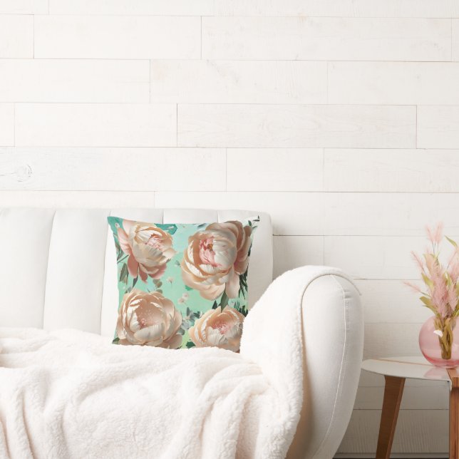 Elegante Peony Sierkussen Bloemen Home Decor (Bank)