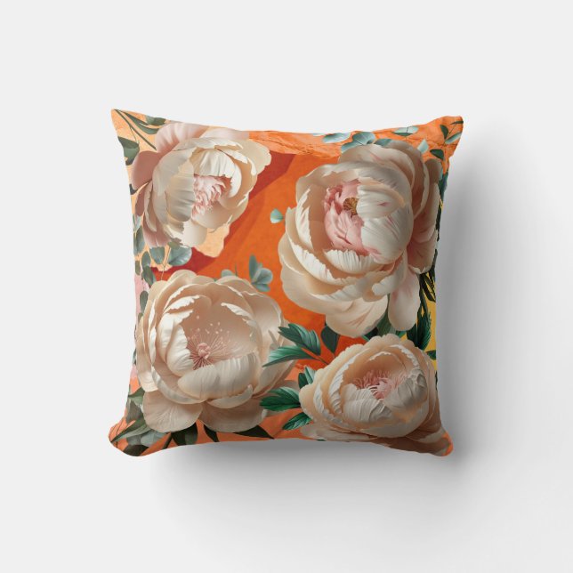 Elegante Peony Sierkussen Bloemen Home Decor (Voorkant)