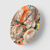 Elegante Peony Sierkussen Bloemen Home Decor Ronde Klok (Hoek)