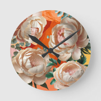 Elegante Peony Sierkussen Bloemen Home Decor Ronde Klok