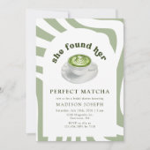 Elegante Perfect Matcha Bruidschapsfeestje Kaart (Voorkant)