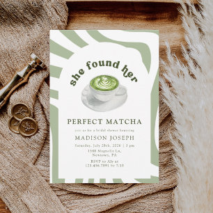 Elegante Perfect Matcha Bruidsuitnodiging Kaart