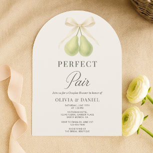 Elegante Perfect Pair Koppel Bruiloftsfeest Kaart