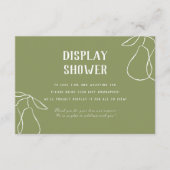 Elegante Perfect Pear Illustration Display Douche Informatiekaartje (Voorkant)
