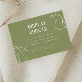 Elegante Perfect Pear Illustration Display Douche Informatiekaartje