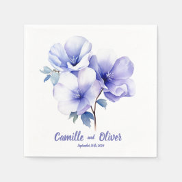 Elegante Periwinkle 2: Gepersonaliseerde bruiloft  Servet