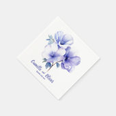 Elegante Periwinkle 2: Gepersonaliseerde bruiloft Servet (Hoek)