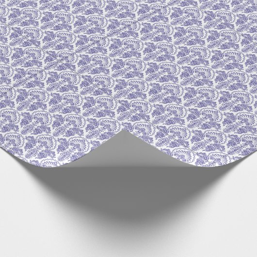 elegante periwinkle betegelde trouwpartij cadeaupapier (Hoek)