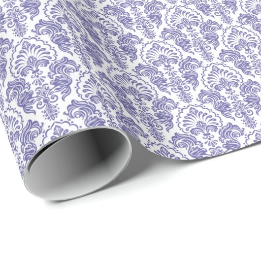 elegante periwinkle betegelde trouwpartij cadeaupapier (Rol Hoek)