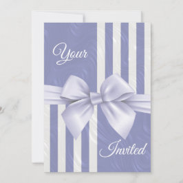 Elegante Periwinkle Blauwe Bloemachtige Trouwuitno Kaart
