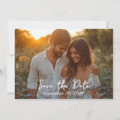 Elegante Periwinkle Blue Moderne minimalistische b Save The Date (Voorkant)