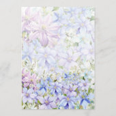 Elegante Periwinkle Clematis bruiloft Advieskaart (Achterkant)