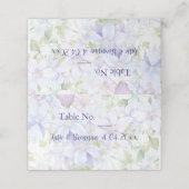 Elegante Periwinkle Clematis bruiloft Plaatskaartje (Buitenkant ongevouwen)