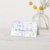 Elegante Periwinkle Clematis bruiloft Plaatskaartje (Voorkant)