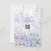 Elegante Periwinkle Clematis bruiloft RSVP Kaartje (Achterkant)