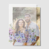 Elegante Periwinkle Clematis bruiloft Vellum Uitnodigingen (Offset (Koppel))