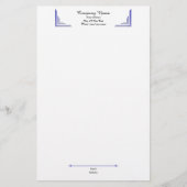 Elegante Periwinkle Hoekige Professionele Briefpap Briefpapier (Voorkant)