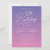 Elegante Periwinkle Paarse Girly 30e verjaardag Kaart (Voorkant)