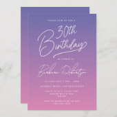 Elegante Periwinkle Paarse Girly 30e verjaardag Kaart (Voorkant / Achterkant)