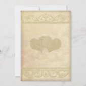 Elegante perkament stijl bruiloft uitnodigingen (Achterkant)