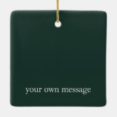 Elegante Personaliseer Naam en Fotokrans Keramisch Ornament (Achterkant)