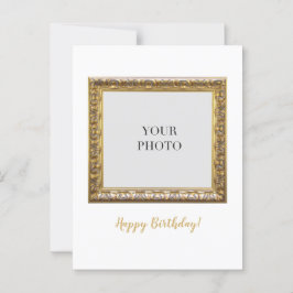 Elegante persoonlijke foto Happy Birthday Briefkaa Briefkaart