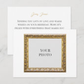 Elegante persoonlijke foto Lijst en tekst Briefkaart (Voorkant / Achterkant)