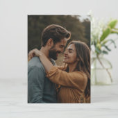 Elegante Persoonlijke Foto Trouw Uitnodigingskaart Save The Date (Staand voorkant)