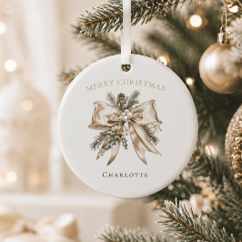 Elegante Persoonlijke Kerstbal Glas Ornament