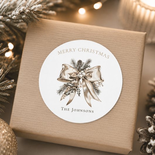 Elegante Persoonlijke Kerstboog Sticker